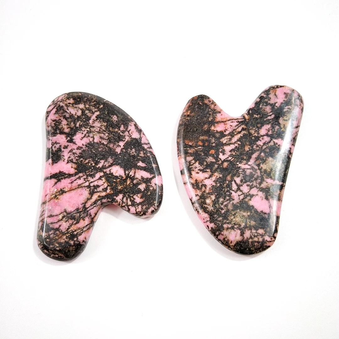 

100% Reliable New Shaped rhodonite Jasper Massage Tool Guasha Massager Gua Sha Scraping Tool heart Guastone