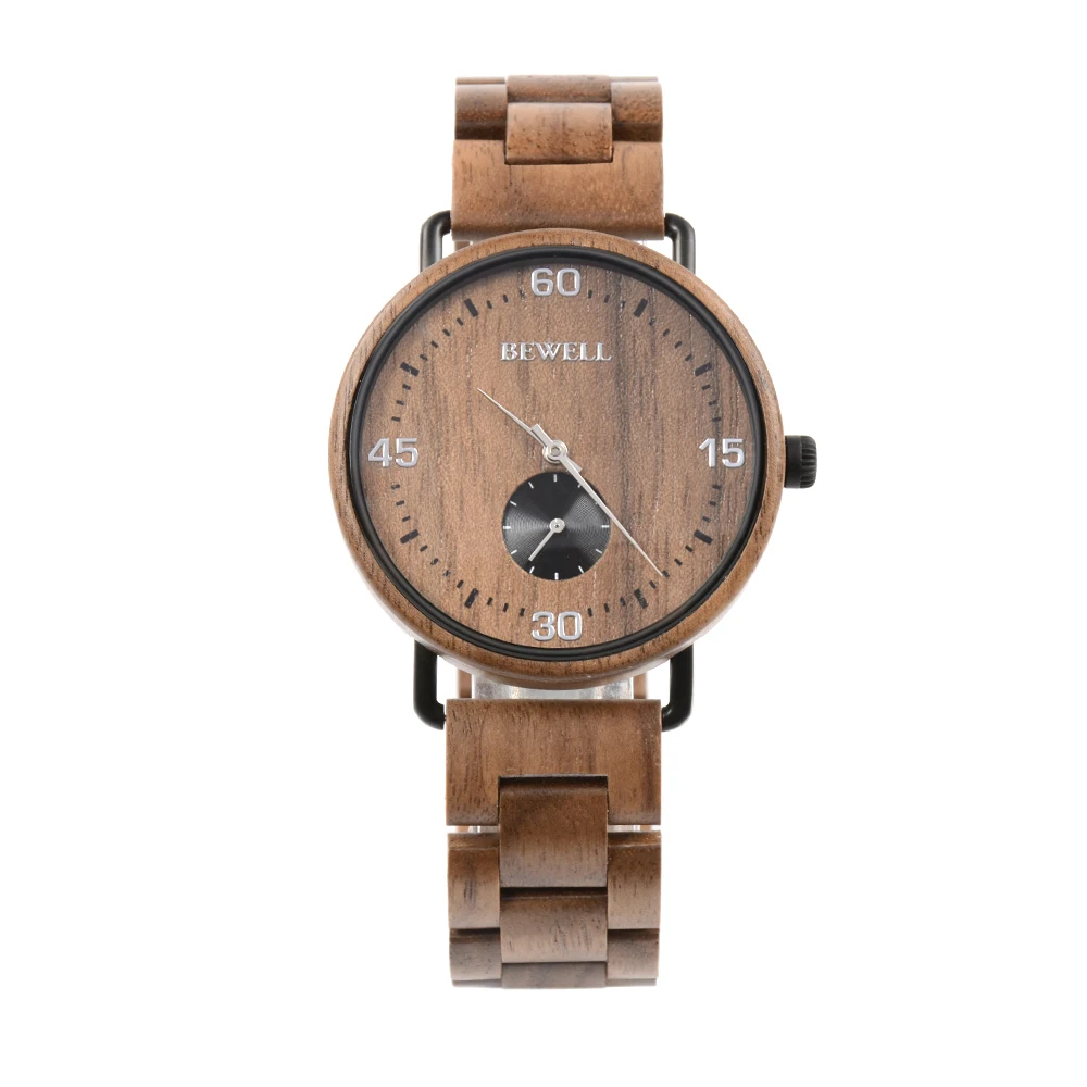 

316 stainless steel with Natural wood watch wrist watch