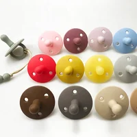 

Newborn Baby Soother Holder silicone baby kids Pacifier with Chain Clip