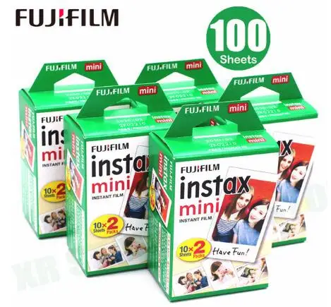 

100 sheets Fuji Fujifilm instax mini 9 8 films white Edge films for instant mini 9 8 7s 25 50s 9 90 Camera Sp-2 photo Paper