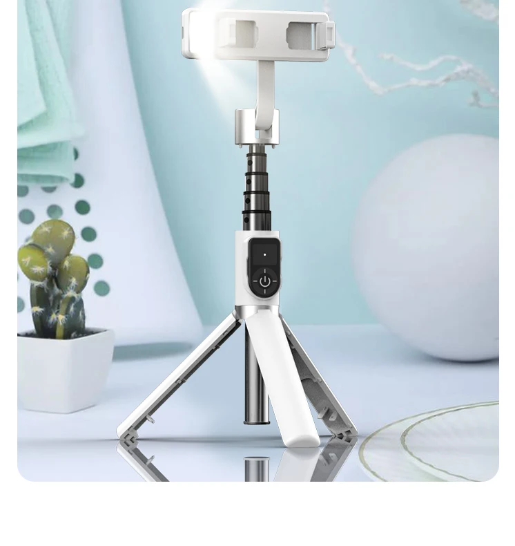 

Flexible wireless Selfie Stick Tripod Mini 360 Degree Handheld Telescopic Fill light intelligence Selfie Stick