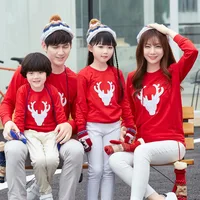 

Christmas Sweater Mommy and Me family matching clothes tshirt Sets Mom Dad Son Baby Girls family look Outfits 2 style