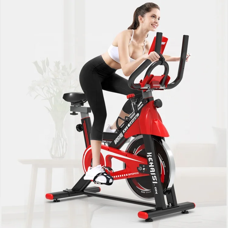 

High Quality Spinning Bike Efficient Fat Burning Multi Triangle Structure Riding Position Adjustable Spinning Bicycle, Red