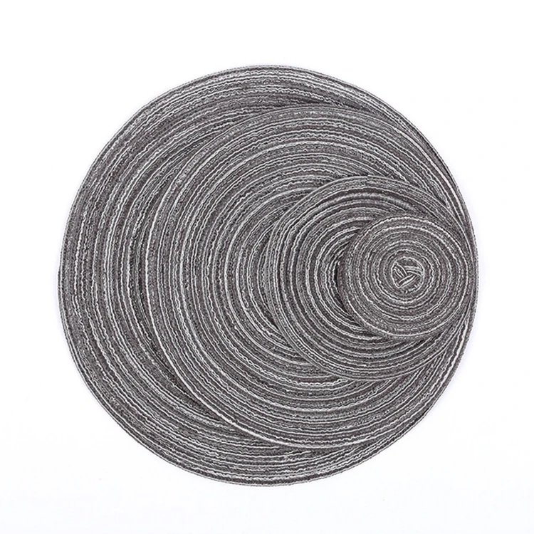 

Amazon hot sale nice price Eco Friendly cotton table mat jute placemat round table cloth mat