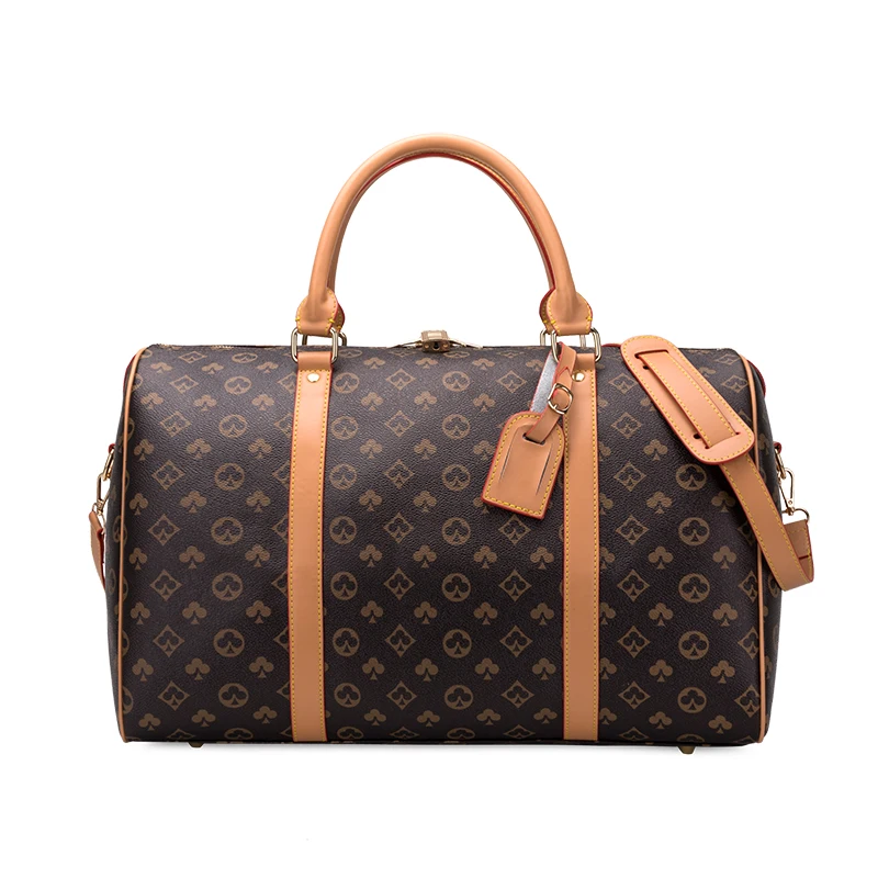 

Leather traveling duffle holdall handbag weekend gym travel shoulder bag, 3colors