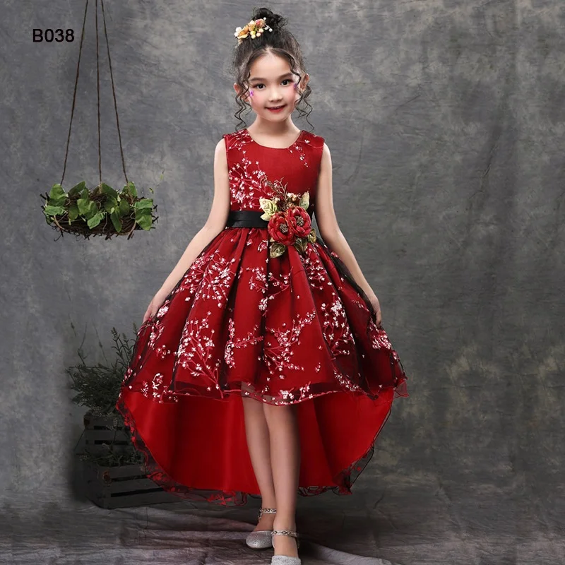 

Jancember B038 New Fashion Vintage Princess 3d Floral Spring Teen Girls Dresses Printed Flower Girl Dress