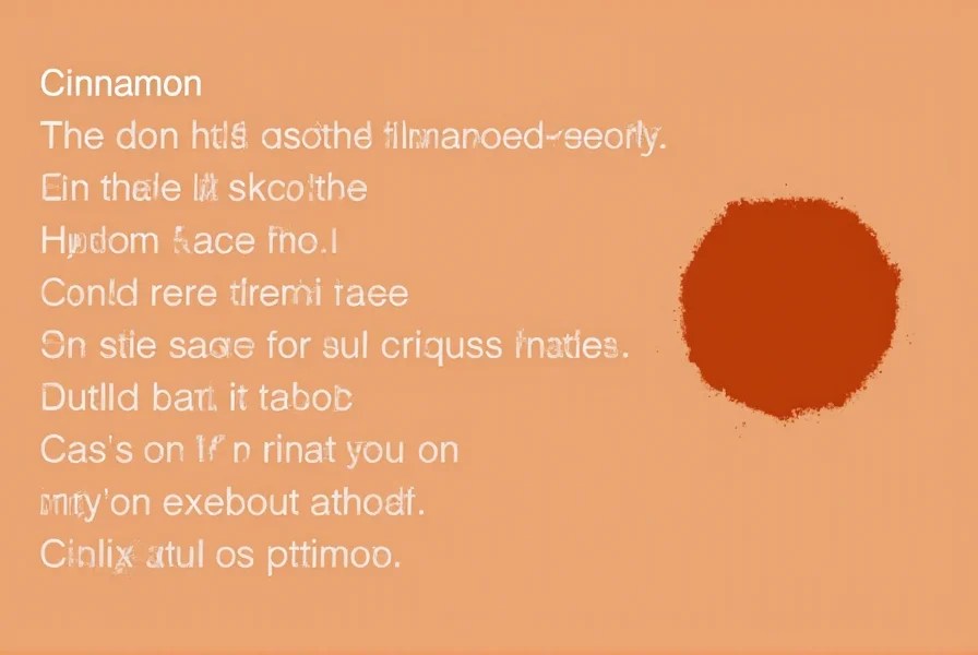Color comparison chart showing cinnamon color alongside similar warm tones like burnt orange, rust, and terracotta with clear visual distinctions