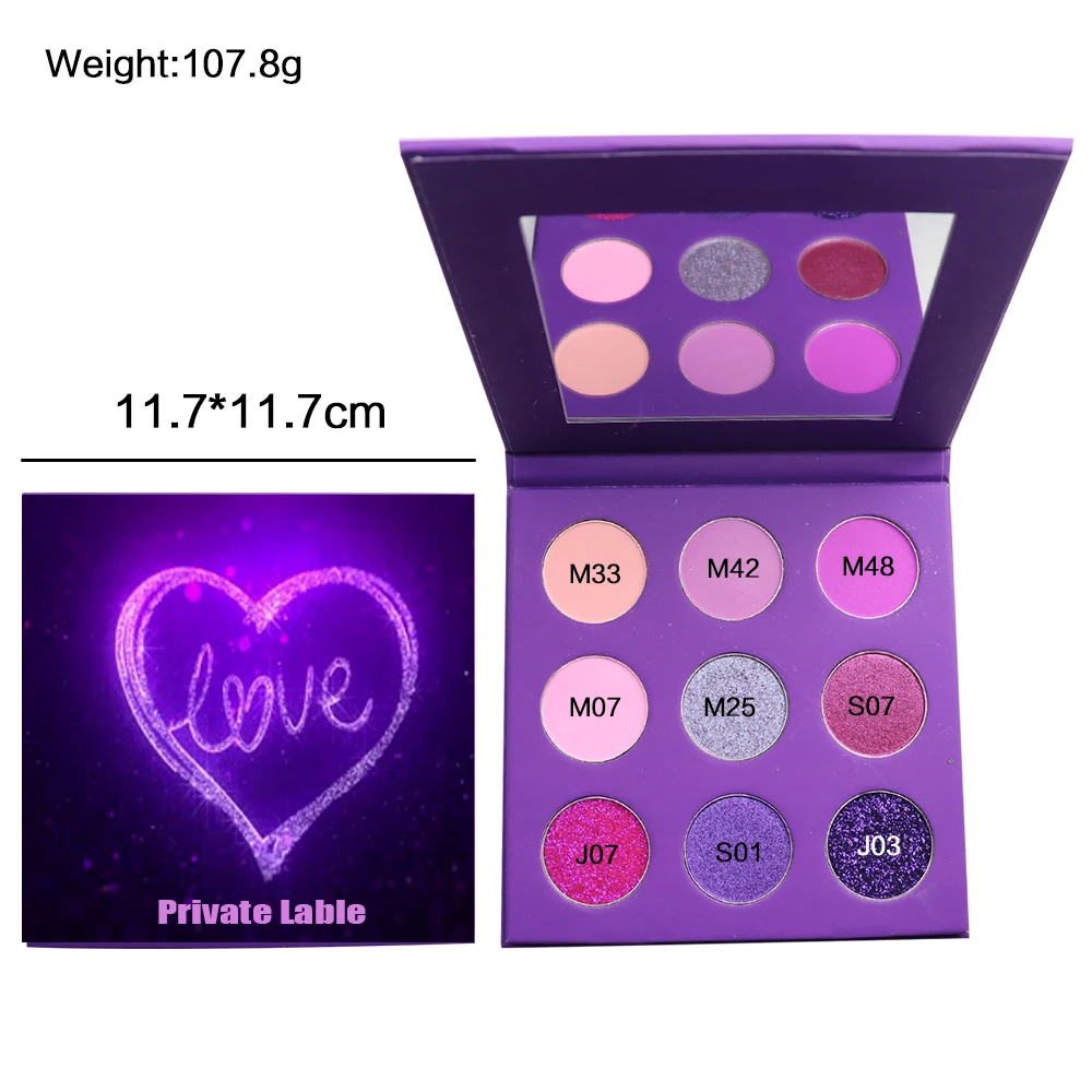 

Vegan 9 Color Custom Logo Diy Eye Shadow Private Labal Eyeshadow Palette Wholesales