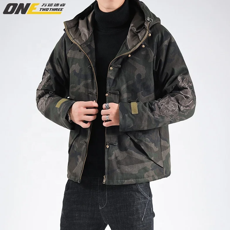

Men's Camouflage Shell army green Duck Down Jacket In The Winter casual bomber jacket coumaflage tactical jackets for men, Customized color