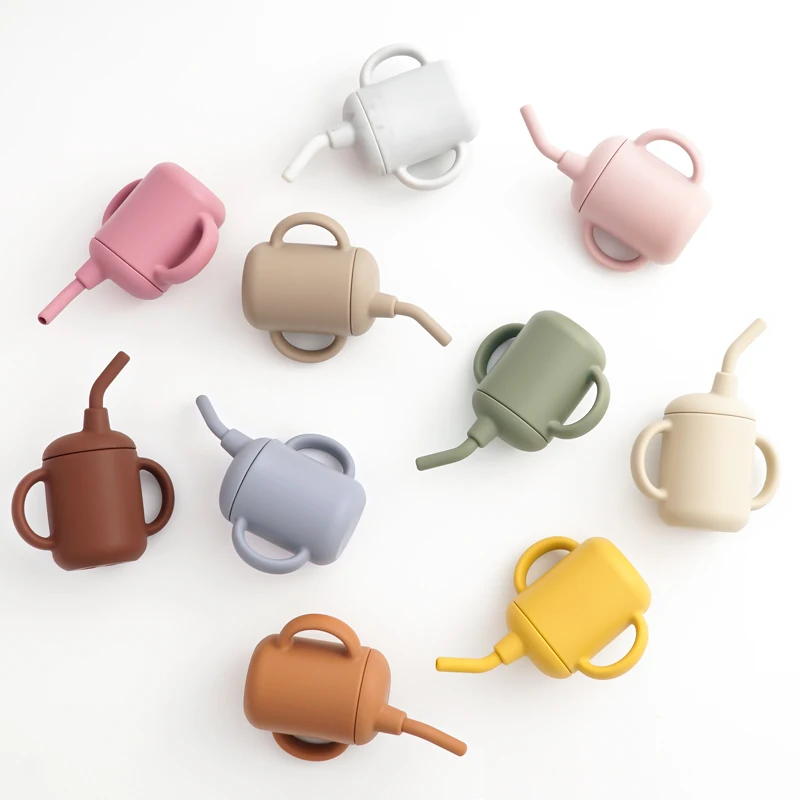 

BPA Free Portable baby silicone cup Non-toxic New Upgraded Anti-drip Children Silicone Training Cup, Customized color