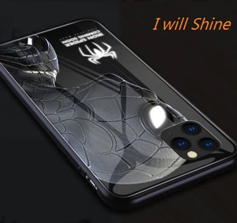 2020 Newest for iPhone 11 LED night light up custom image with good packing be inspected assurance Anti-knock Mobile phone case