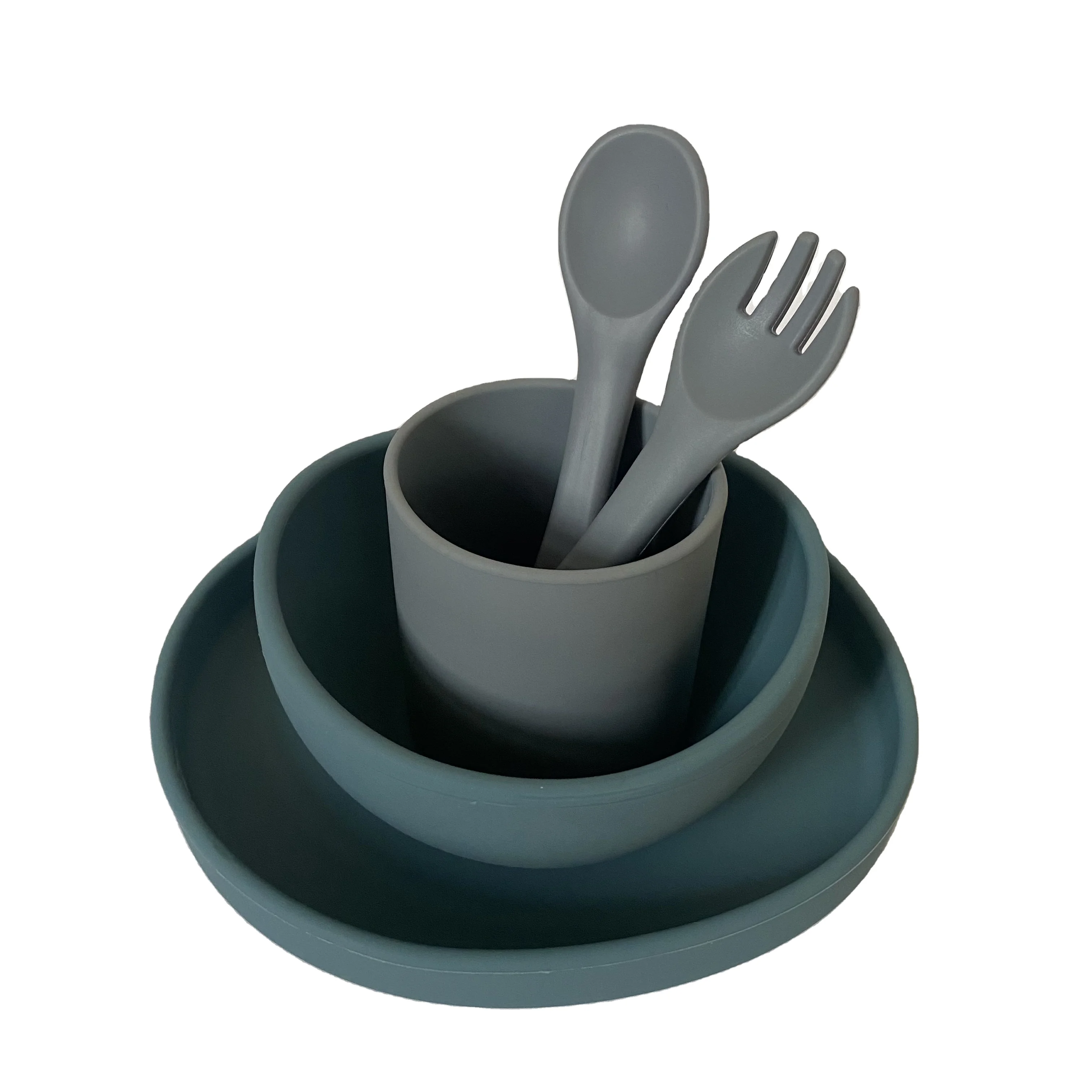 

High quality durable using various baby feeding silicon baby bowl with spoon