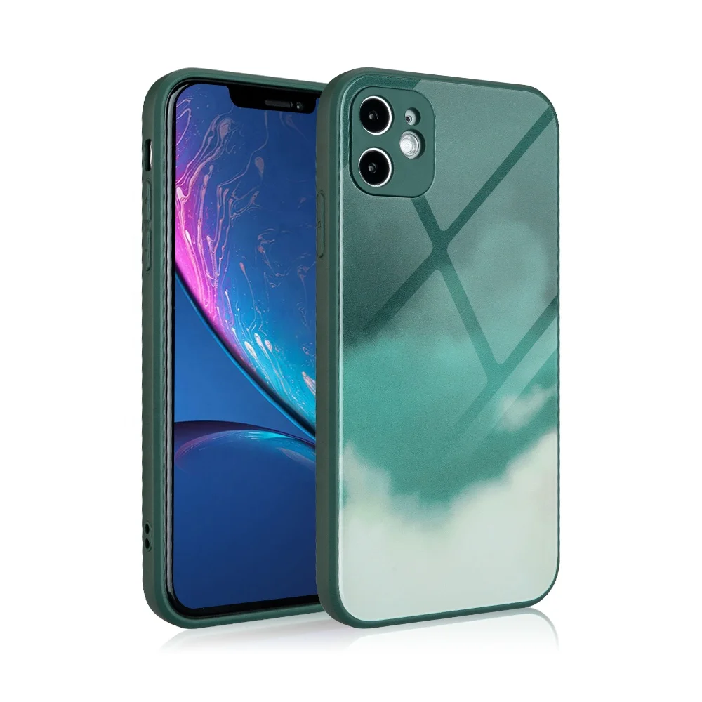 

Gradient Case Tempered Glass Protective Phone Shell Mobile Phone Case for iPhone 12/12 Pro, Multi colors