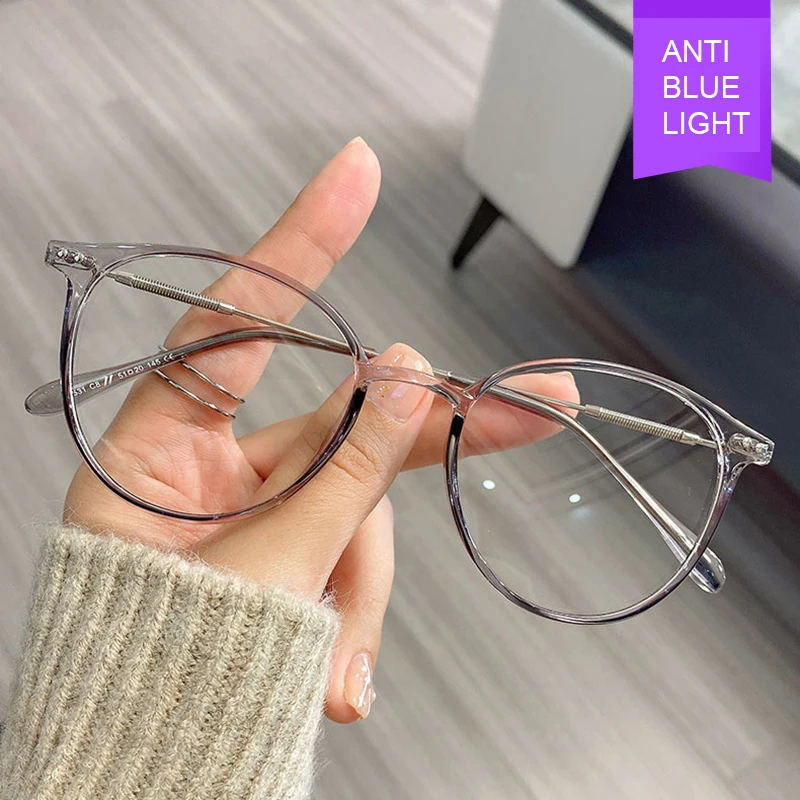 

New style oval retro metal eyeglasses anti blue light glasses frames new design optical metal frame 2023