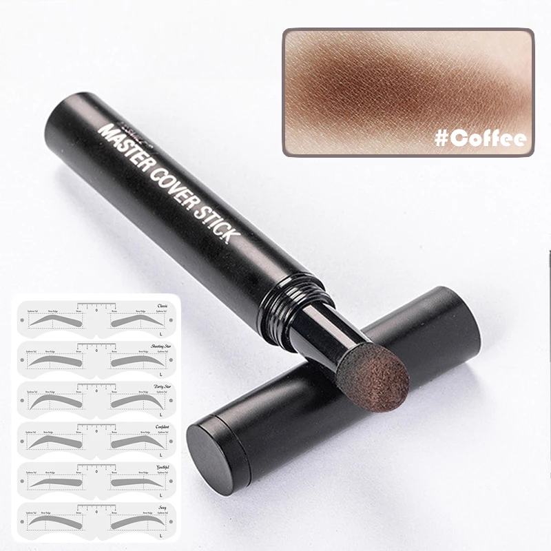 

Instant Eye Brow Stamp Pen Kit 6 Kind Eyebrow Stencil Shaping Waterproof Brow Powder Eye Eyebrow Shaping Kit Definer Brow Powder