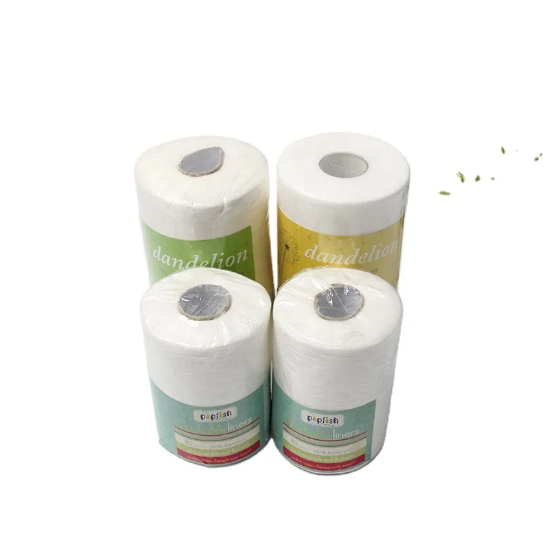 

Wholesale Easy Use Eco-Friendly Soft Biodegradable Flushable Nappy Liners Bamboo Nappy Liners