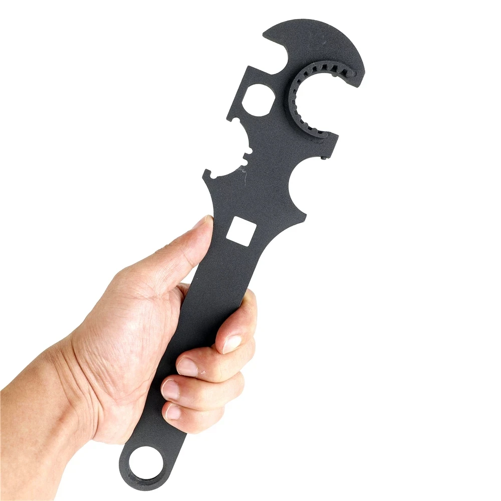 

AR15 Combo Wrench Tool includes Castle Nut Wrench Barrel Nut Wrench Buttstock Tube Tool Muzzle Brake Flash Hider Handguard Tool