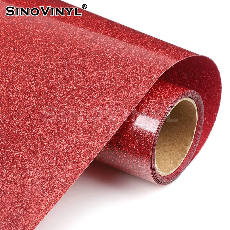 

SINOVINYL Friendly Materials Rainbow Flash Glitter Colorful HTV Heat Transfer Vinyl Film Cricut Iron On Transfers For T-shirts