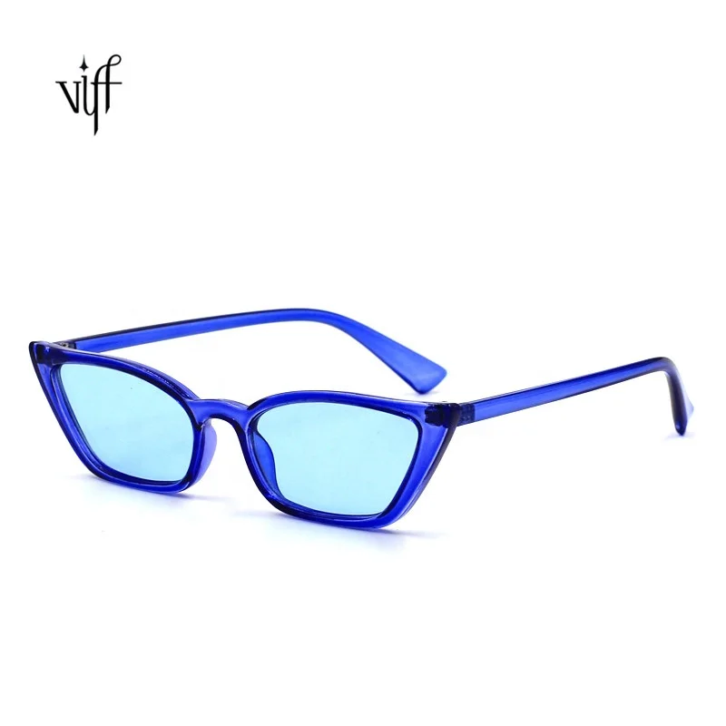 

New Arrival Sunglasses VIFF HP18443 Cute Sexy Retro Style Small Black Transparent Pink Triangle Vintage Cat Eye Sunglasses, Multi colors