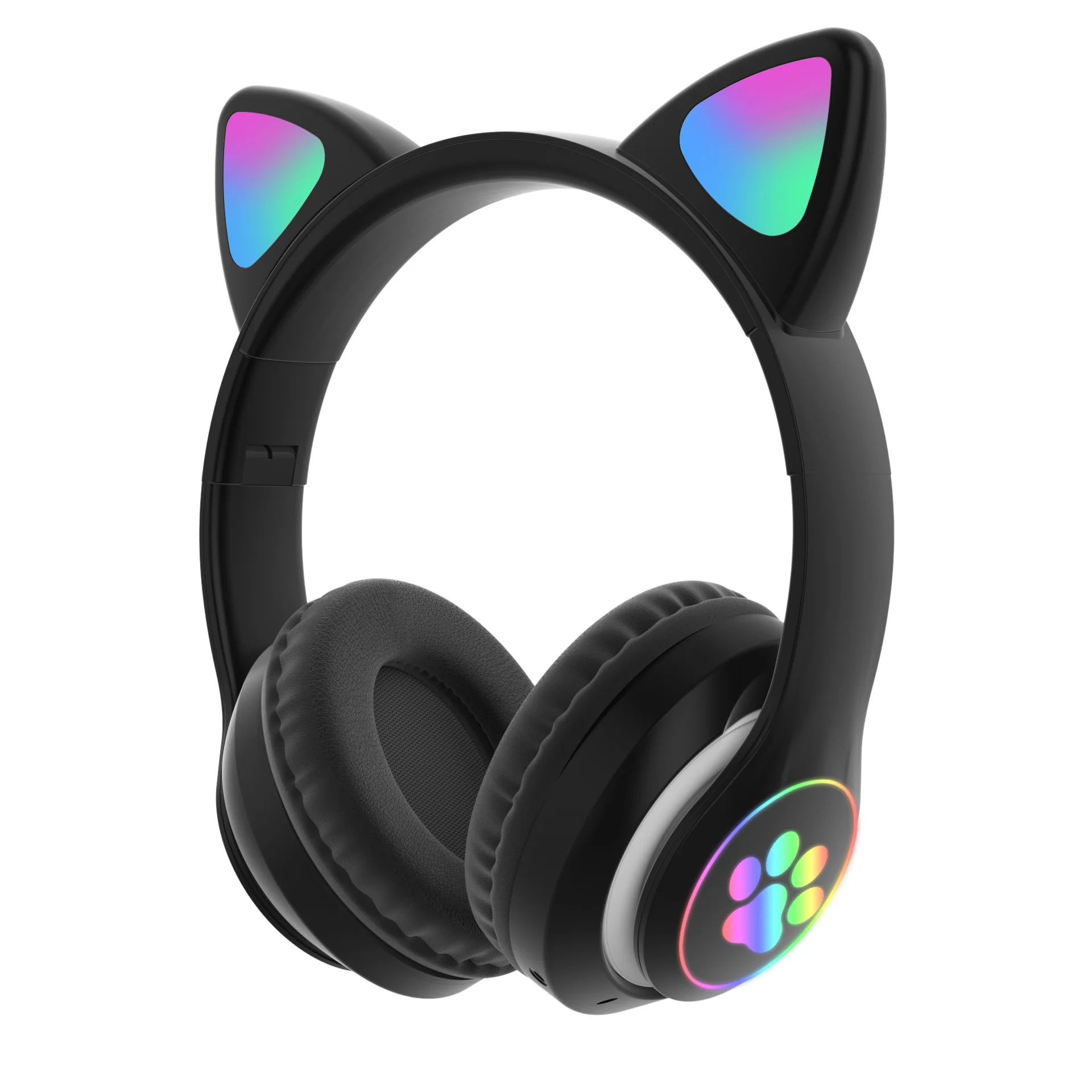 

Hifi Stereo Cat Ear Wireless Headphones Flashing Glowing 7 Colors Led Light Gaming Gamer Earphone Bluetooth Handsfree Headset