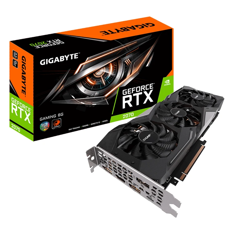 

GIGABYTE NVIDIA GeForce RTX2070 GAMING 8G 3X Cooling System with Alternate Spining Fans Graphics Card (GV-N2070GAMING-8GC)