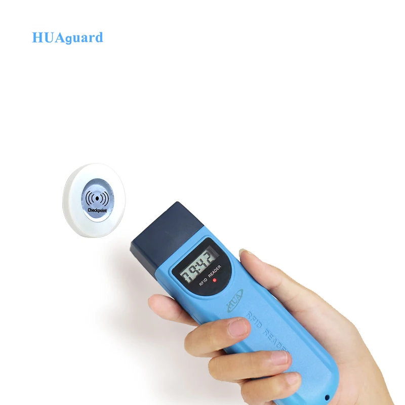 

2019 OEM Waterproof RFID Reader Checkpoint Watchman Clock HUA Custom Security Guard Tour Patrol Management System, Blue