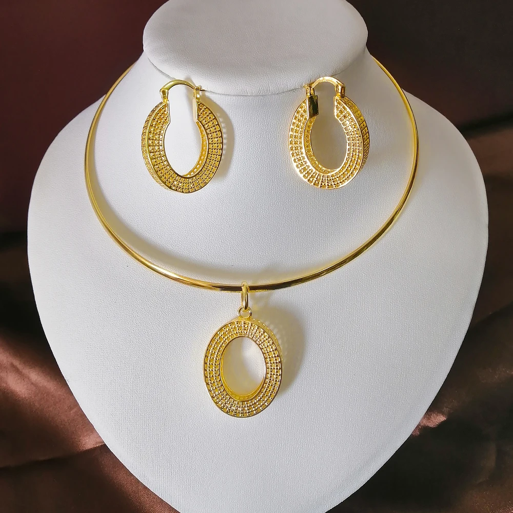 

2020 latest gold plated Jewelry set fashion gorgeous african dubai big luxy jewelry set NP56