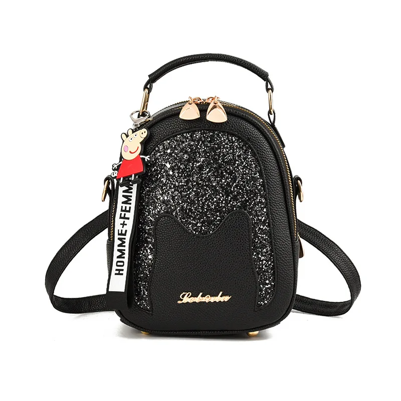 

Korean style sequin mini backpack,pu leather women backpack mini women shoulder bags