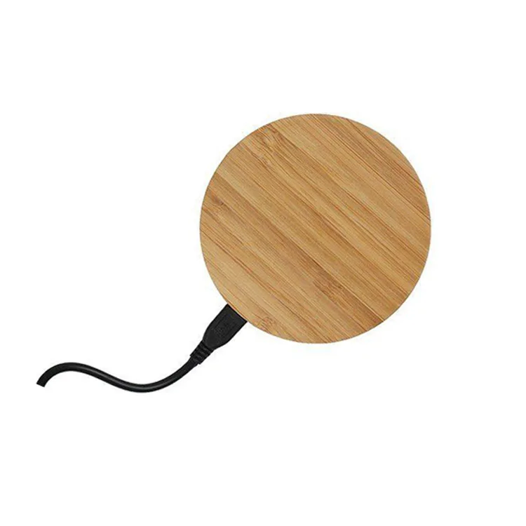 

High-speed Type C Wireless charger 15W fast qi wireless charger Bamboo Wood Wireless charging pad