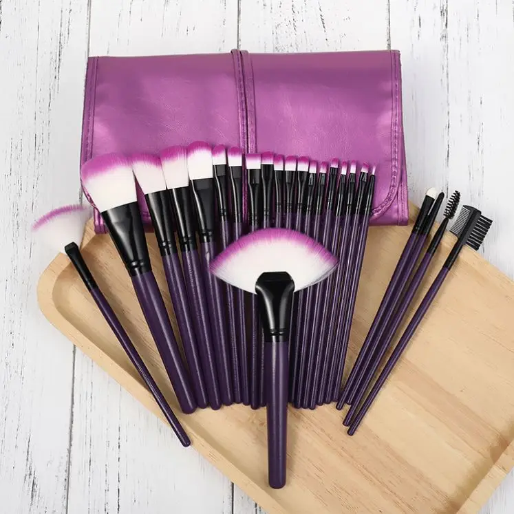 

24pcs personality red shiny makeup brush set cosmetic brush set