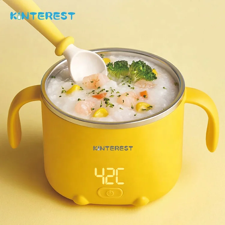 

Feeding warmer bowl food grade USB food warmer bowl, Yellow and blue