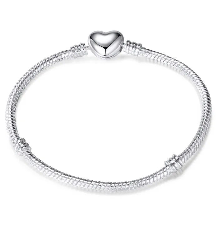 

3mm heart snake bone chain silver metal snake chain for bracelet diy, Picture