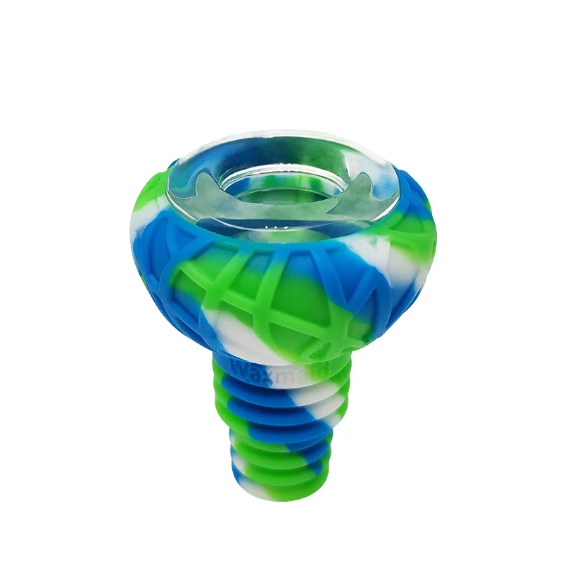 

Factory price Silicone 6 colors Bird nest shaped Glass bowl for smoking Accessories 14-18mm bong joint ship from US warehouse