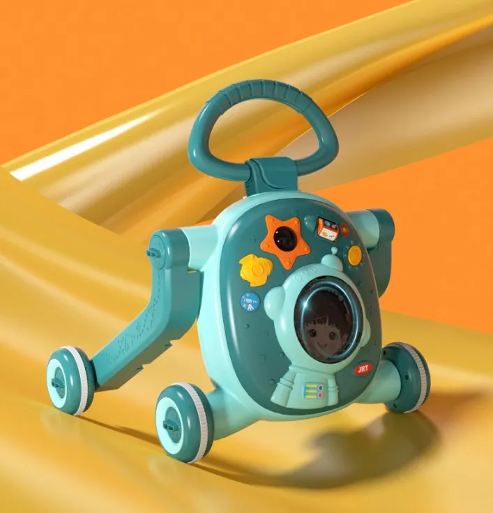 

First steps baby walker for baby girl baby walker with handle, Green blue pink