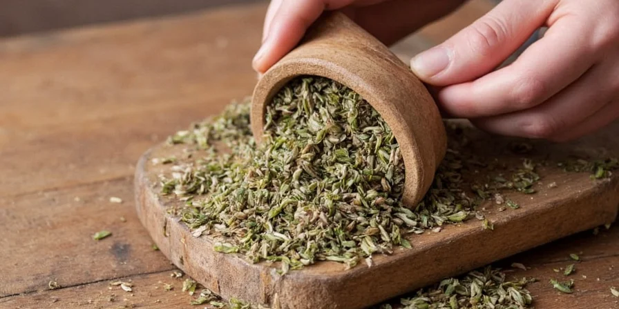 Fresh herbs ready for grinding