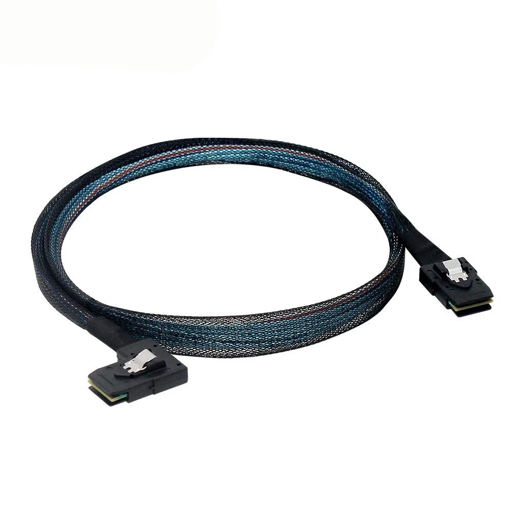 Sas Line Type Internal Mini SAS SFF-8087 to Right Angle SFF-8087 Cable Compatible ...