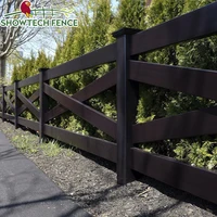 

Showtech pvc plastic vinyl Crossbuck 4 rai Ranch farm horse rail fence panels