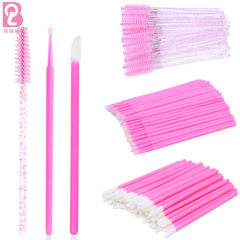 

Beiqili 50pcs/bag Disposable Lip BrushFlocking Lip Gloss Applicators for Lipstick Wands Makeup Tools Pintalabios Maquillaje