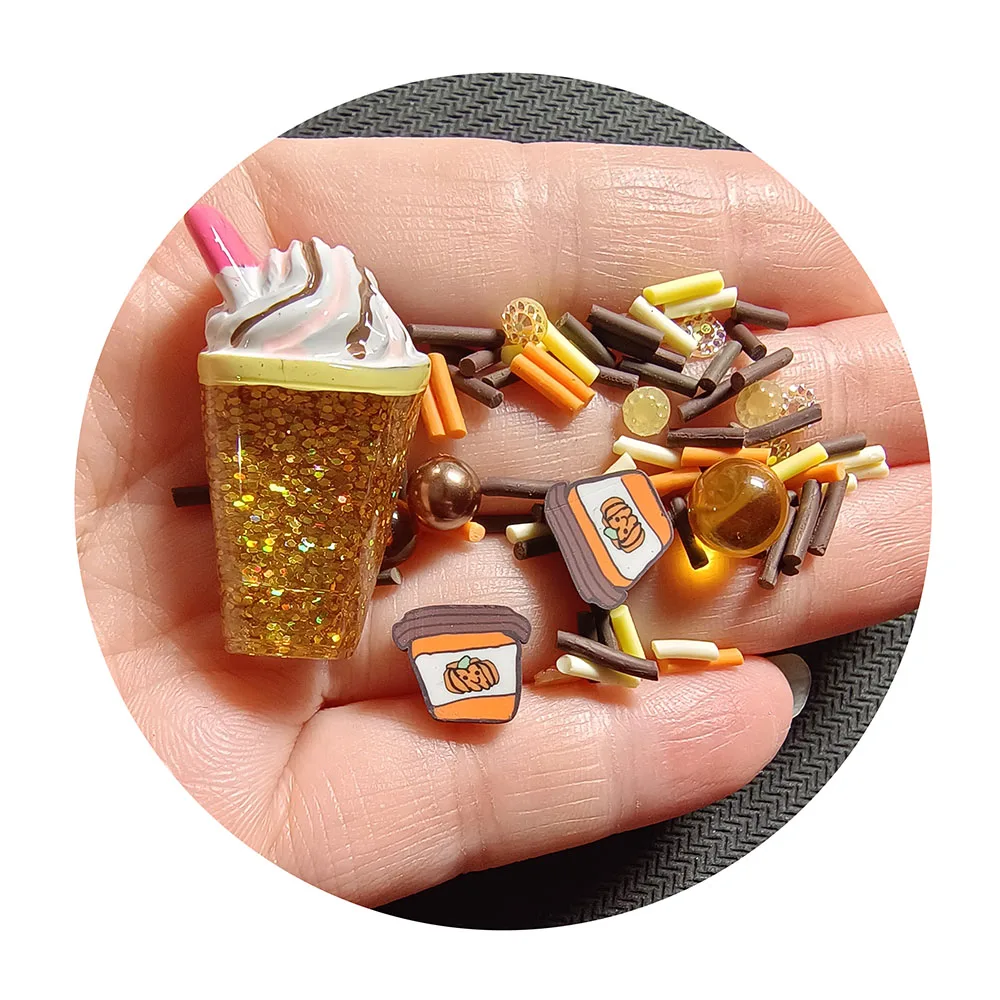 

Polymer Clay Bubble Tea Charms Resin Beads Mixed for Diy Working Crafts