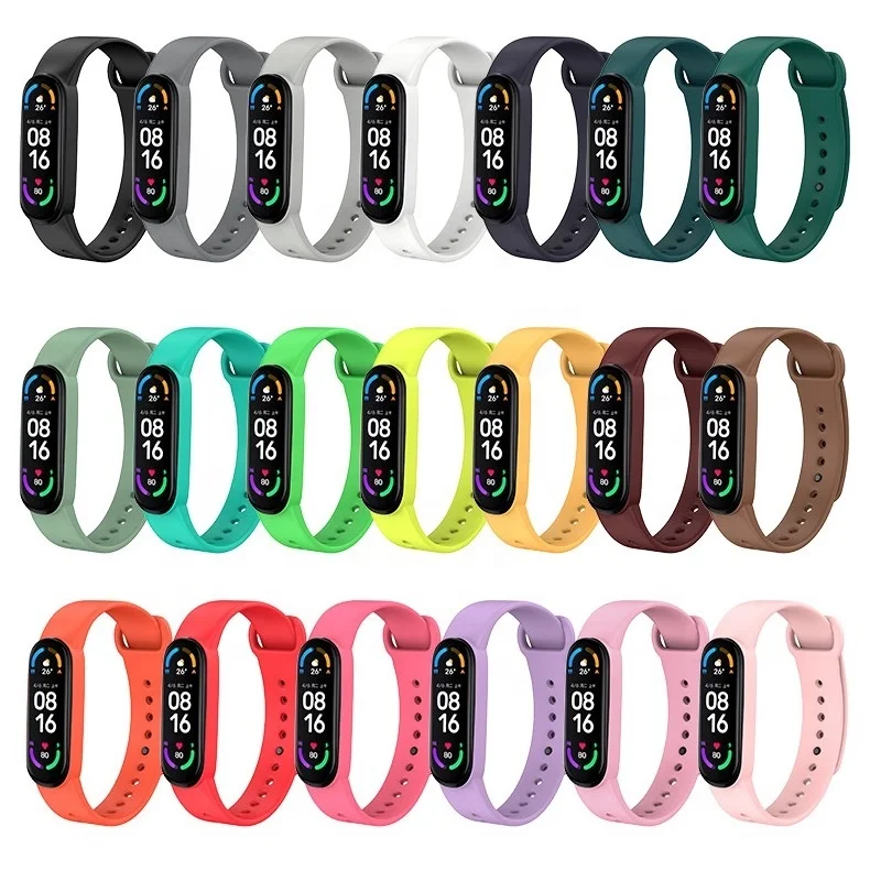 

Factory Outlet New Trending Products Silicone Correas Wrist Strap For Xiaomi Mi Band 6 Bracelet