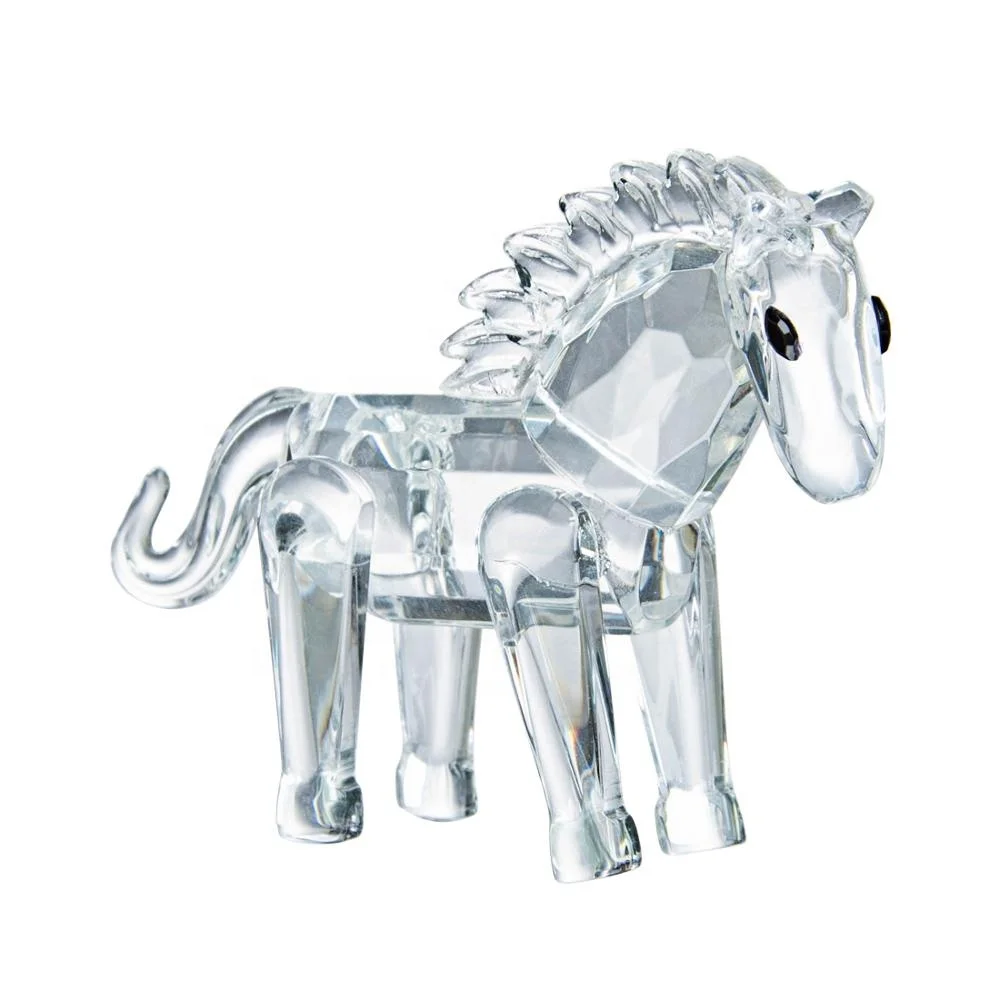 

Crystal Animal Figurines Mini Glass Statues Home Table Decoration Ornaments Collectible Small Sculpture Elephant Horse Chicken