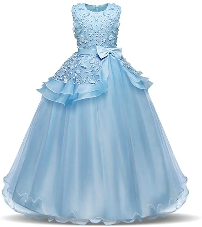 

children's sleeveless princess puffy skirt performance clothes Girls' flower dress