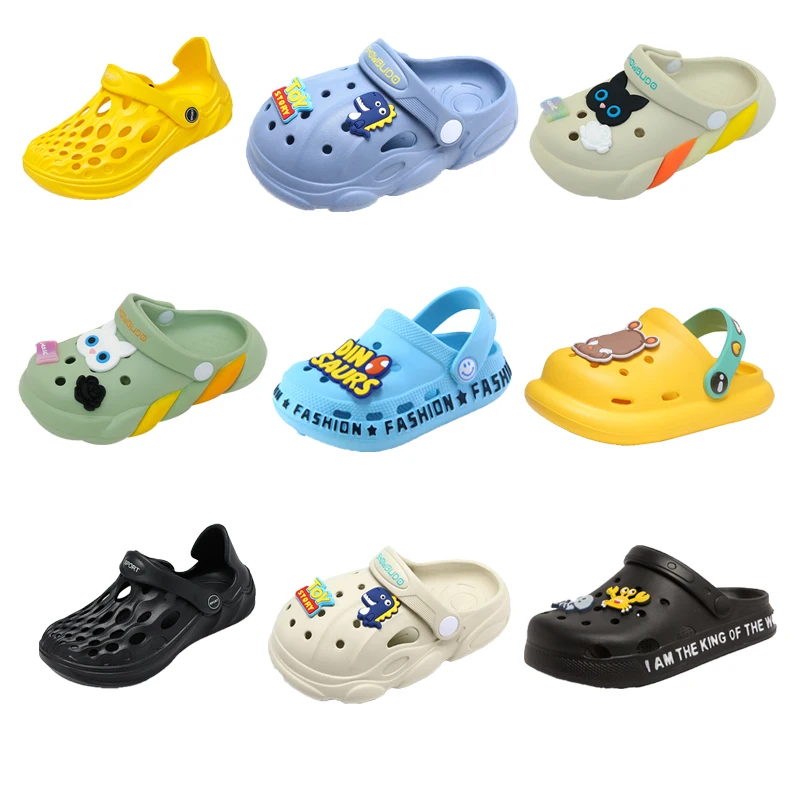 

Children Kids Girl Mules Clogs Summer Garden Beach Slippers Sandals Cave Hole Baby Shoes For Girls Boys