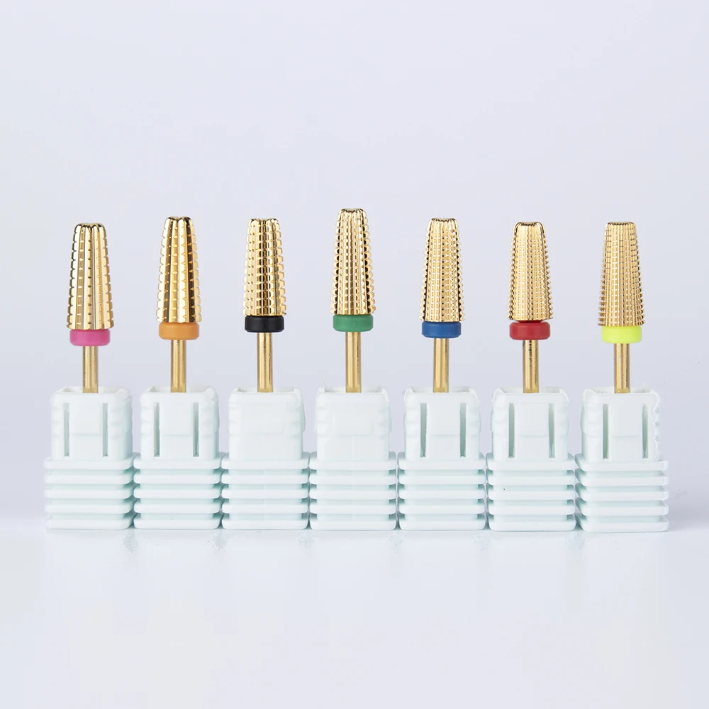 

Tungsten Carbide Nail Drill Bits Remove Acrylic Poly Nail Gel Nail Polish, Gold;blue;silver;black;rose gold;purple;rainbow