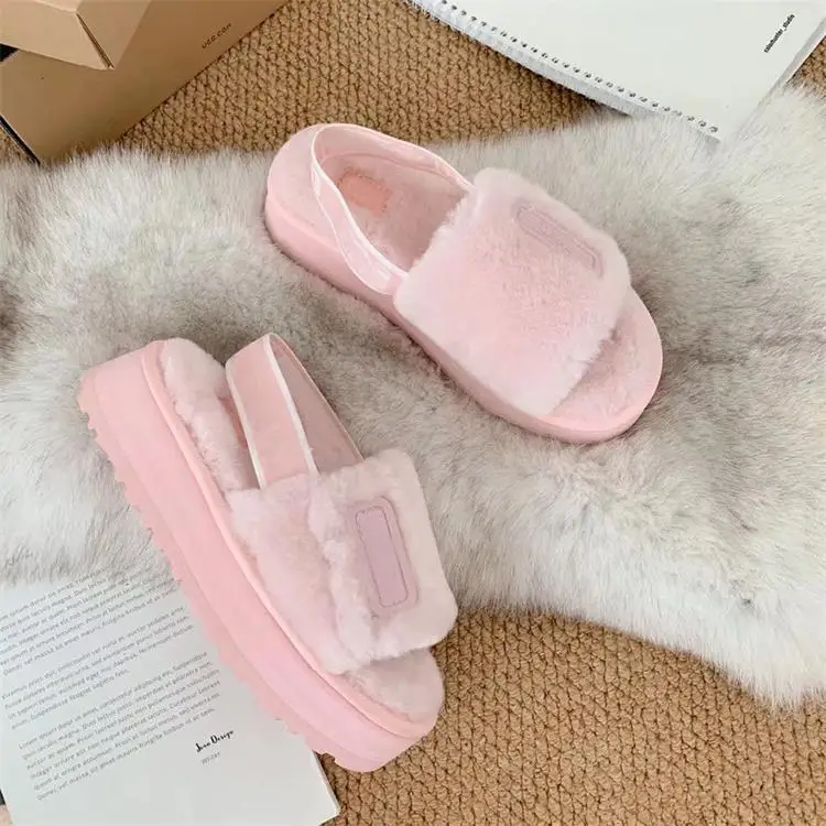 
uggh slides for women uggh slippers kids custom fox fur slides womens fur slippers fur slides 