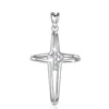 925 sterling silver small cz wing tiny jesus cross necklace pendant