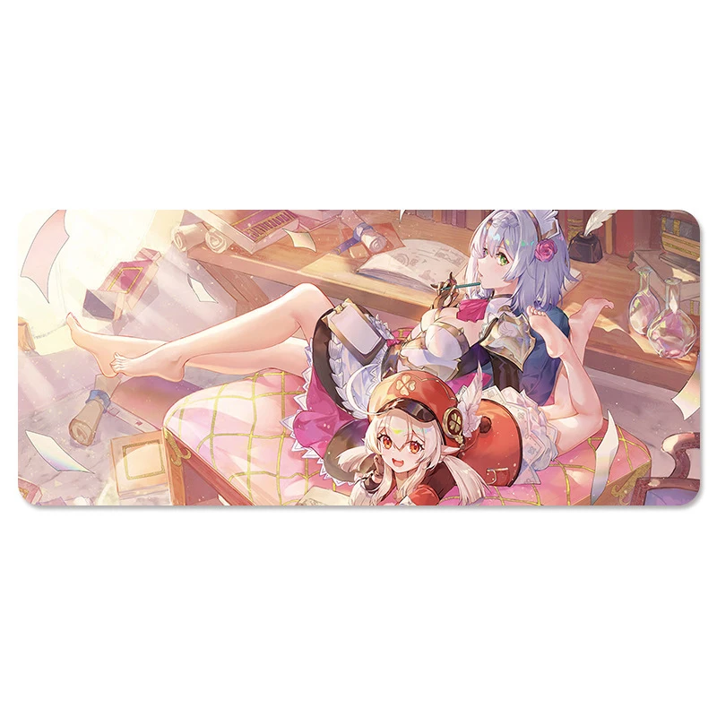

New Product Anime Two-Dimensional Genshin Impact Mouse Pad Large Game Custom Thickened Computer Desk Mat