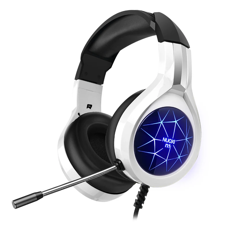 

Gaming_ headphone 7.1 noise reduction for PC XBOX PSP, Black white