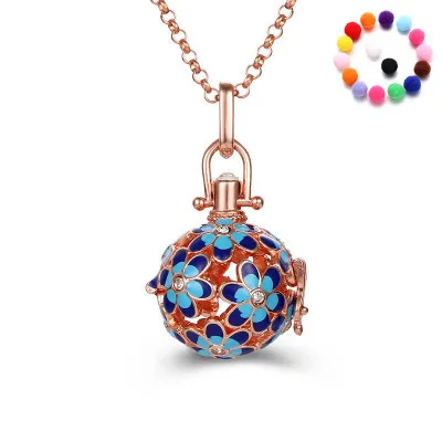 

European Hotsale Mexico Harmony Chime Music Angel Ball Caller Locket Necklace Aromatherapy Essential Oil Diffuser Necklace