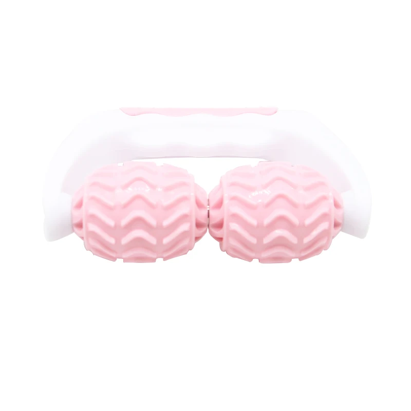 

China supply handheld body massager Anti Cellulite 2 Wheels Handheld Massage Roller